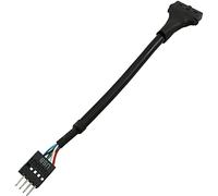 Longdex - Cable conversor de placa base USB 3.0 de 20 pines hembra a USB 2.0 de 9 pines macho