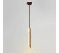 LONGDU Lámpara Colgante de Piedra Natural, lámpara Colgante cilíndrica de Techo de mármol Individual for Cocina, Isla, Comedor, Dormitorio, Pasillo, Bar, Sala de Estar(Size:L)