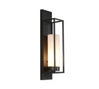 LONGDU Lámparas de pared industriales, iluminación de luces de pared de granja vintage, apliques de pared de metal, lámpara de pared rectangular rústica for interiores for dormitorio, mesita de noche,