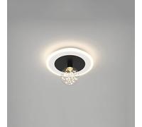 LONGDU Tablero de luz circular Lámpara de techo de emisión lateral Estilo simple Regulable Led Montaje empotrado Lámpara de techo Lámparas de araña de cristal de bola contemporáneas for dormitorio Ofi