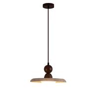 LONGDUOU Lámpara Colgante Moderna de Gran tamaño de Mediados de Siglo, de travertino Amarillo, LED, de Piedra Natural, Regulable, 12 W, for Comedor y Dormitorio.