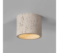 LONGDUOU Lámpara de techo empotrada, 6 W, LED, 5,5", lámpara de techo cilíndrica con diseño de piedra de cueva de imitación, candelabros rústicos retro, lámpara de techo moderna for sala de estar, com