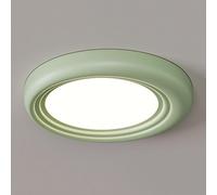 LONGDUOU Lámpara de Techo LED Moderna, cálida y romántica, iluminación Minimalista cercana al Techo, atenuación Tricolor (3000K/4500K/6000K) for recibidor y Porche.(Green,40cm)