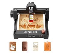 LONGER Ray5 Mini grabado láser, 12000 mm/min, cortador de alta velocidad para madera, metal, acrílico, cuero, bricolaje, CNC, 140 x 130 mm, área de grabado, WiFi, seguridad de emergencia (2,5 W)
