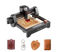 LONGER Ray5 mini grabador láser 2,5 W, 12 mm/min, cortador láser rápido CNC para madera, metal, acrílico y cuero, con superficie de grabado de 140 x 130 mm, WiFi y protección de parada de emergencia