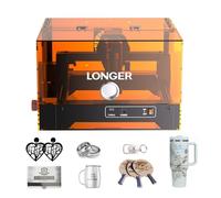 LONGER Ray5 miniS Grabador Láser 10W con Caja, Clase 1, Soporte para Grabado Offline, Botón de Parada de Emergencia, Láser de Diodo para Grabado y Corte en Madera, Acrílico, Metal Revestido y Cuero