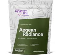 Longevity Box Aegean Radiance, fórmula Blue Zone con diosmina, luteolina, apigenina y hesperidina, 60 cápsulas para apoyo de la salud vascular y el bienestar general
