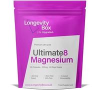 Longevity Box Complejo Magnesio Ultimate - 8 formas, 500mg por dosis - 120 cápsulas - calma, sueño & relax