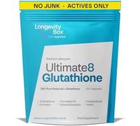 Longevity Box Ultimate 8 Glutatión - 120 cápsulas - complejo antioxidante (NAC, ALA, vit C/E, selenio), probado en terceros