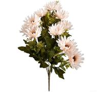 Longevity - Ramo de flores de seda de crisantemo con pétalos realistas para decoración del hogar, espacio de oficina y configuración de fotografía (vino espumoso)