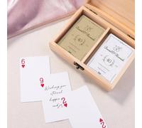 LongGenius Cartas de juego personalizadas para 40 aniversario, alternativa al libro de invitados de 40 aniversario de boda, cartas en blanco, regalos de boda de rubí para pareja