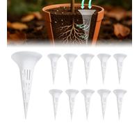 LONGHAO 10 tubos de raíz para raíces de raíces para aireación del suelo, prevención de exceso de agua con puntas de ventilación, varillas de ventilación para verduras, jardín, 12,4 cm (10, 12,4 cm)