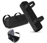 LONGHAO 2 pcs Almohadillas para Reposabrazos de Silla,Reposabrazos para Silla de Oficina,Reposabrazos Acolchado para Silla de Oficina,para Silla de Escritorio,Silla de Juegos,Silla de Ruedas (Negro)