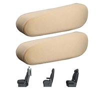 LONGHAO 2 Pcs, Funda Para Reposabrazos De Coche, Funda Universal, Cubierta Beige Cálido Para Asientos De Automóvil