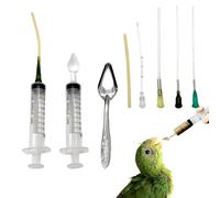 LONGHAO 5 jeringas de 5 ml de colores con 10 mangueras, jeringa de alimentación para pájaros jóvenes con manguera, herramienta de alimentación manual para loros, alimento para piensos, accesorios para