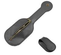 LONGHAO Cartera de Cuero para Cinturón Monedero De Cuero Genuino Monedero Pequeña con Cremallera para Moneda Billetero de Defensa Personal,Mini Billetera De Bolsillo,para Hombre y Mujer (Negro)