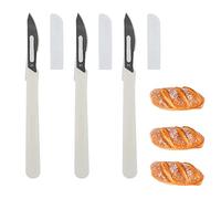 LONGHAO Set de 3 Cuchillos Para Pan y Masa - Herramientas De Corte y Raspar Para Panadero, Hornear, Cocina y DiseñOs De Bricolaje