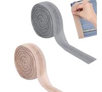 LongHoneySong Cinta de dobladillo de 10 m para planchar, resistente a los lavados, para cortar sin coser, autoadhesiva, para planchar, para planchar (gris y beige)