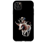 Longhorn Bull Cowboy Ganado Esqueleto Granja Halloween Carcasa para iPhone 11 Pro MAX