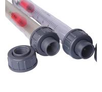 Longitud 200mm 60 100 160 250 400 600 1000 LPH 20mm ID Socket tubería de plástico flotador líquido medidor de flujo de agua rotámetro(40-400 LPH,DIRECT PORTS_DN15)