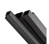 Longitud 500mm OD 8 10 15 18 20 22 25mm Tubo de fibra de carbono, tubo cuadrado rectangular de fibra de carbono 3k, sarga mate de gran diámetro de alta resistencia tubos de fibra de carbono completa