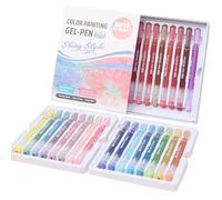 Longitud de la foto Cercer - Mark Gel pluma, colored gel pen set - Scrapbooking Notas de papelería, 1 mm diario lápiz solución herramienta de libro para colorear, para la biblioteca