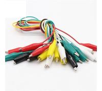 Longitud de línea 45 cm Número de Pinzas de cocodrilo 28 mm Pinzas de cocodrilo de Doble Extremo Clips de Cable Clip de Cable de Prueba de Cable 2 Piezas(Mixed Color 10pcs)