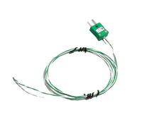Longitud del cable conductor 3m-5m IM-KM Cable verde y blanco par trenzado termopar Sensor de temperatura verde tipo K(4M wire length)
