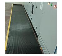 Longitud Personalizable Alfombrilla Aislante de Goma 6, 10, 15, 25 Y 35 KV Alfombrillas de Protección Contra Descargas Eléctricas, para uso doméstico y comercial(Black,L xW- 4 m x 1 m)