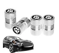 Longlebi - Tapón de válvula de neumático para coche, 4 unidades, a prueba de fugas, con forma de pata de perro, rígido, no se decolora, cubierta universal de válvula para SUV, camión, motocicleta