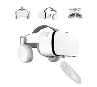 LONGLU Auriculares VR para teléfono de realidad virtual con control remoto, gafas de video 3D VR móviles para películas y juegos, compatible con teléfonos iPhone Android (blanco)
