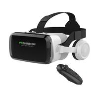 LONGLU Gafas VR para teléfonos móviles con pantalla de 4,7-6,7 pulgadas, gafas de realidad virtual 3D Bluetooth con controlador compatible con iPhone y Samsung Android, etc. (con controlador)