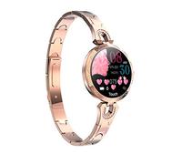 LONGLU Reloj Inteligente para Mujer, Bluetooth smartwatch Compatible con iOS Android iPhone Samsung Fitness Tracker con frecuencia cardíaca Presión Arterial Impermeable podómetro Sleep (Dorado)