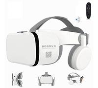 LONGLU VR Auriculares para iPhone y teléfonos Android, Gafas de Realidad Virtual 3D inalámbricas Bluetooth con Control Remoto para Jugar, Ver películas, teléfono de 4,7 a 6,2 Pulgadas (Blanco)