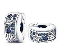 LONGLUCK 925 plata esterlina pulsera clip de cierre del encanto del collar espaciador de cuentas Con 5A Cubic Zircon Día de la Madre de Navidad DIY regalo para las mujeres