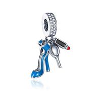 LONGLUCK 925 Sterling Silver Mickey Minnie Charms Colgante Estrella Cósmica Para collares y pulseras Pandora Joyería de mujer