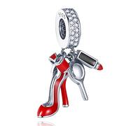 LONGLUCK 925 Sterling Silver Mickey Minnie Charms Colgante Estrella Cósmica Para collares y pulseras Pandora Joyería de mujer