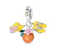 LONGLUCK 925 Sterling Silver Mickey Minnie Charms Colgante Estrella Cósmica Para collares y pulseras Pandora Joyería de mujer