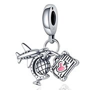 LONGLUCK 925 Sterling Silver Mickey Minnie Charms Colgante Estrella Cósmica Para collares y pulseras Pandora Joyería de mujer