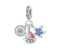 LONGLUCK 925 Sterling Silver Mickey Minnie Charms Colgante Estrella Cósmica Para collares y pulseras Pandora Joyería de mujer