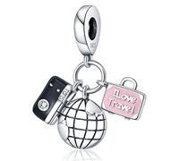 LONGLUCK 925 Sterling Silver Mickey Minnie Charms Colgante Estrella Cósmica Para collares y pulseras Pandora Joyería de mujer