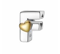 LONGLUCK A-Z Love Letter Charm Beads, plata de ley S925, para pulsera Pandora, collar, regalos de joyería para mujer