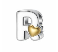 LONGLUCK A-Z Love Letter Charm Beads, plata de ley S925, para pulsera Pandora, collar, regalos de joyería para mujer