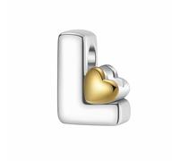 LONGLUCK A-Z Love Letter Charm Beads, plata de ley S925, para pulsera Pandora, collar, regalos de joyería para mujer