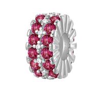 LONGLUCK Colgante de clip de plata de ley 925 para pulseras, collares y perlas con circonita cúbica 5A, regalo para el día de la madre para mujeres, Plata de ley