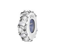 LONGLUCK Colgante de clip de plata de ley 925 para pulseras, collares y perlas con circonita cúbica 5A, regalo para el día de la madre para mujeres, Plata de ley