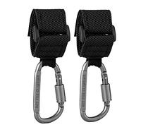 Longomat Gancho para cochecito de bebé, clip o cuelgue una bolsa de pañales a su cochecito o cochecito, 2 piezas (gris)
