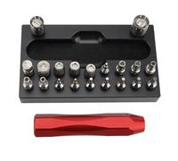 LONGONGAN Extractor profesional de tubos para corona de reloj de acero inoxidable, herramienta para quitar la corona de reloj con 20 boquillas intercambiables para relojeros y reparadores