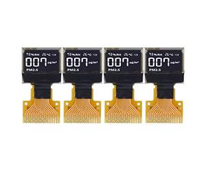 LONGONGAN Módulo de Pantalla OLED de 0,42 Pulgadas, 4 Unidades; Pantalla de diodo orgánico emisor de luz con Chip SSD1315, resolución de 70 x 40, Interfaz SPI/IIC de 16 Pines, Pantalla