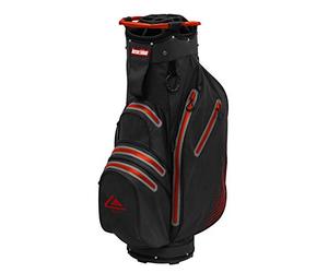 Longridge Elements Bolsa impermeable para carro de golf con divisor de 14 posiciones, Negro/Rojo